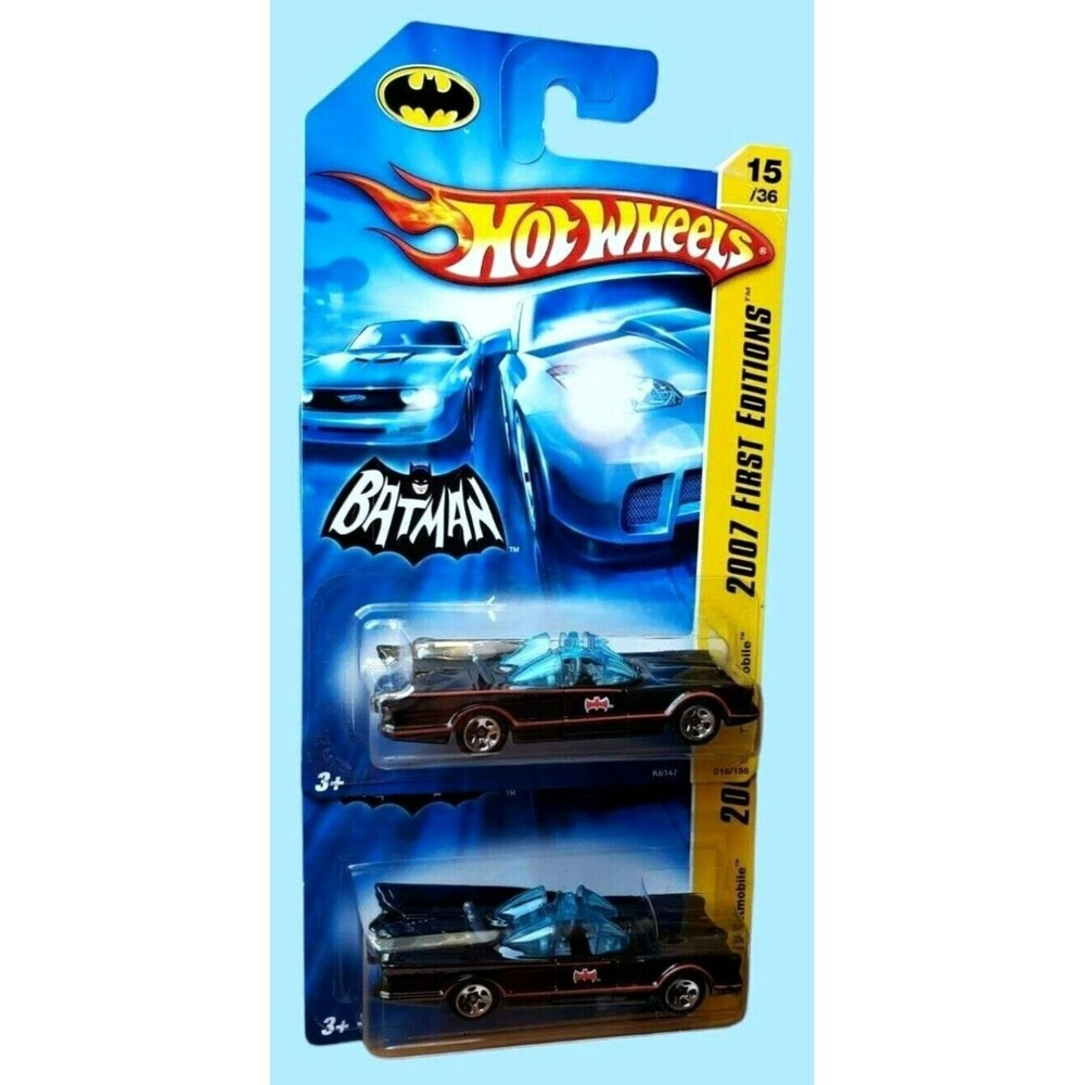 Hot Wheels TV BATMOBILE Black 2007 First Editions 15/36 Honeycomb Grill! LOT X 2 - Picture 14 of 16
